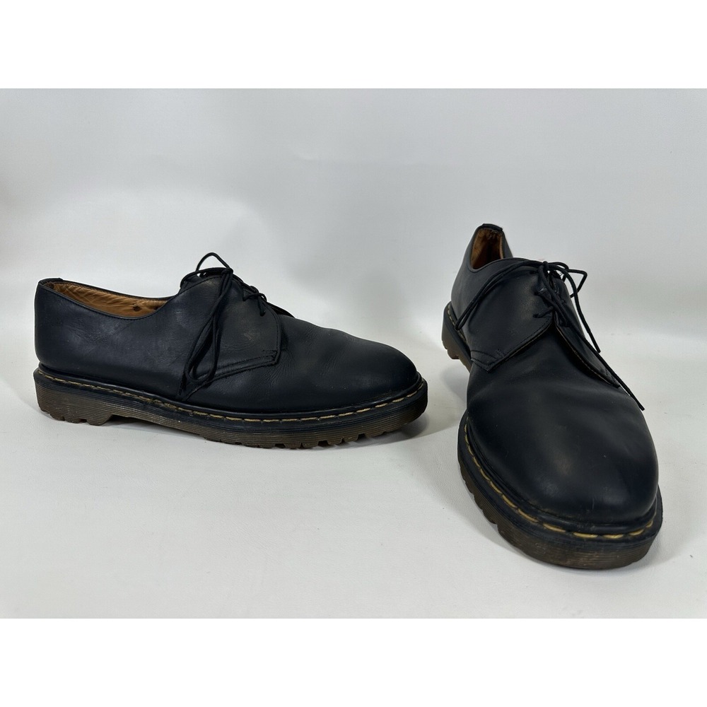 Dr. Doc Martens 1461 3 Eye Black Leather Oxfords England‎  UK 13 US 14